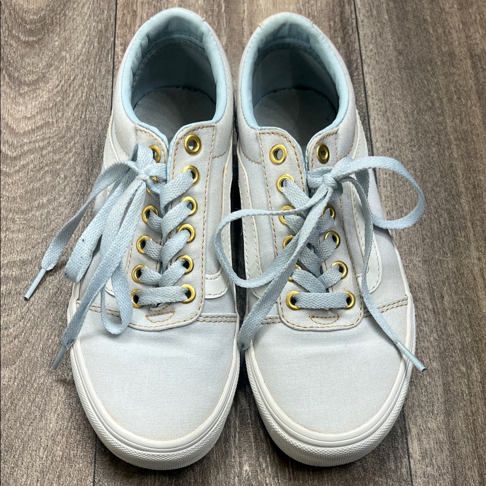 Baby Blue Lace-Up Vans